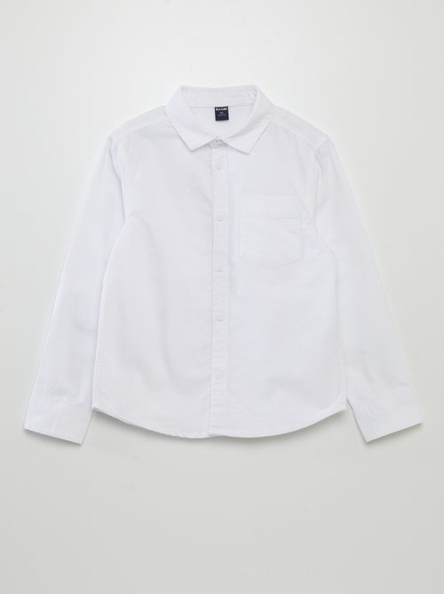 Chemise manches longues oxford - Kiabi