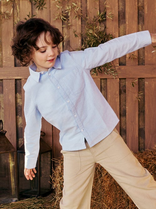 Chemise manches longues oxford - Kiabi