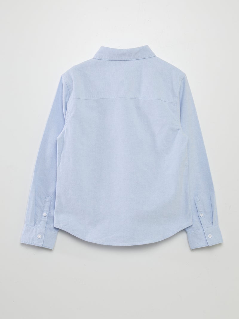 Chemise manches longues oxford Bleu - Kiabi