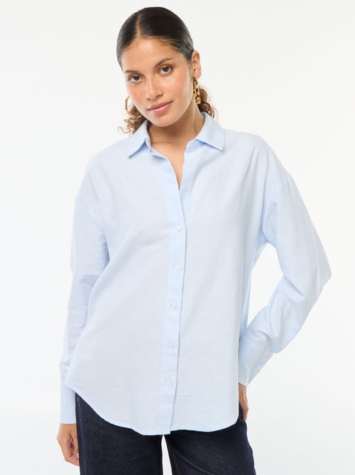 Chemise manches longues oxford - Kiabi