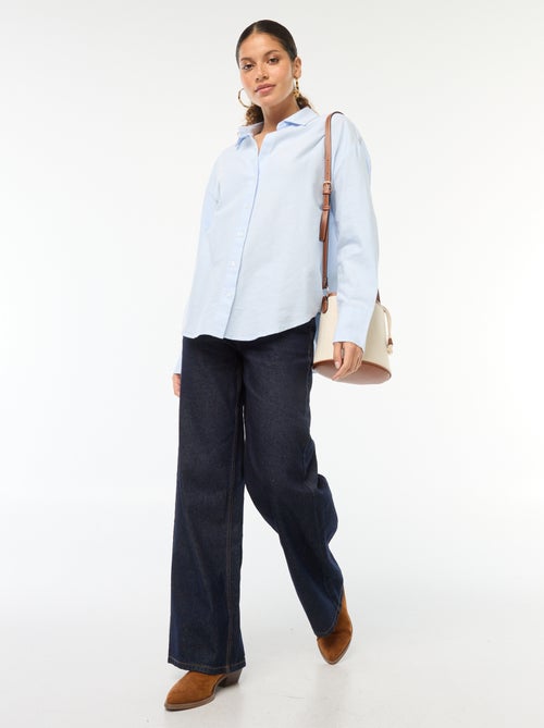 Chemise manches longues oxford - Kiabi