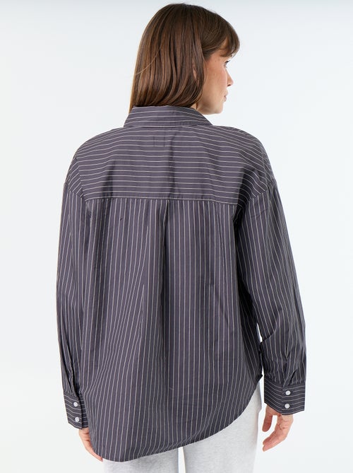 Chemise manches longues rayée - Kiabi