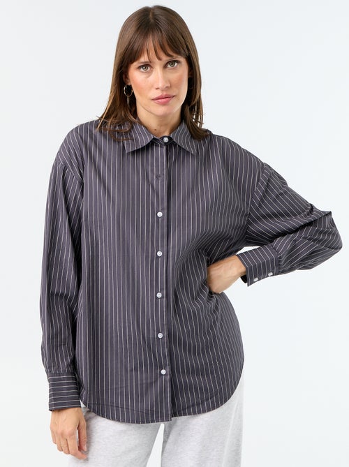 Chemise manches longues rayée - Kiabi