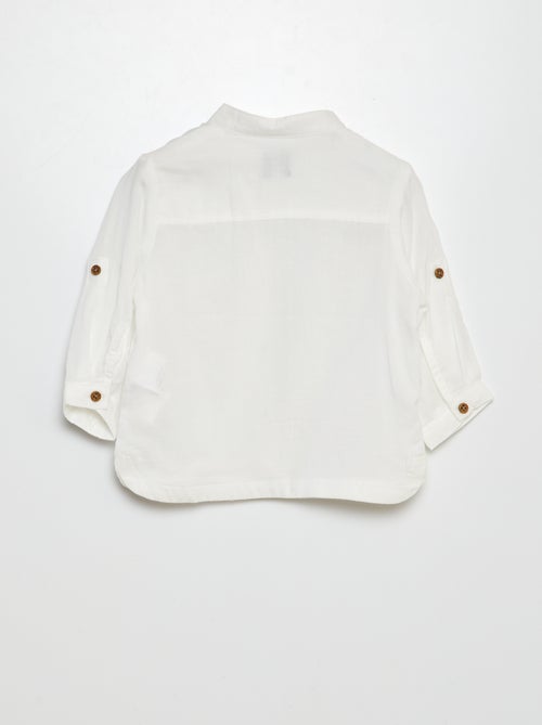 Chemise matière légère col mao - Kiabi