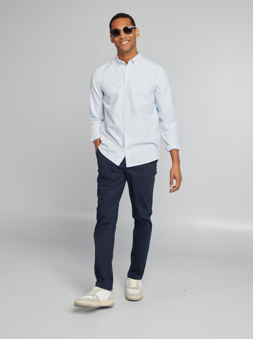 Chemise Oxford à motif - Kiabi