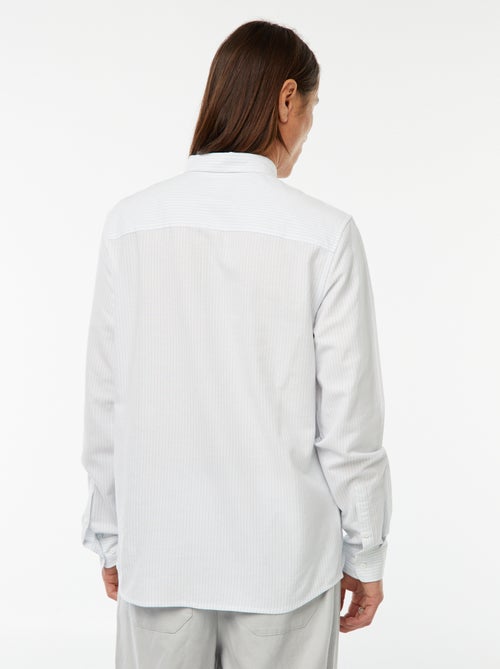 Chemise Oxford avec motif à rayures - Kiabi