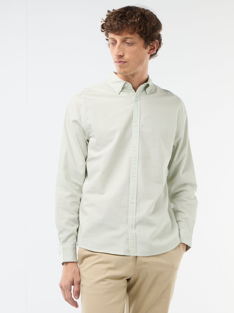 Chemise oxford regular fit Bleu - Kiabi