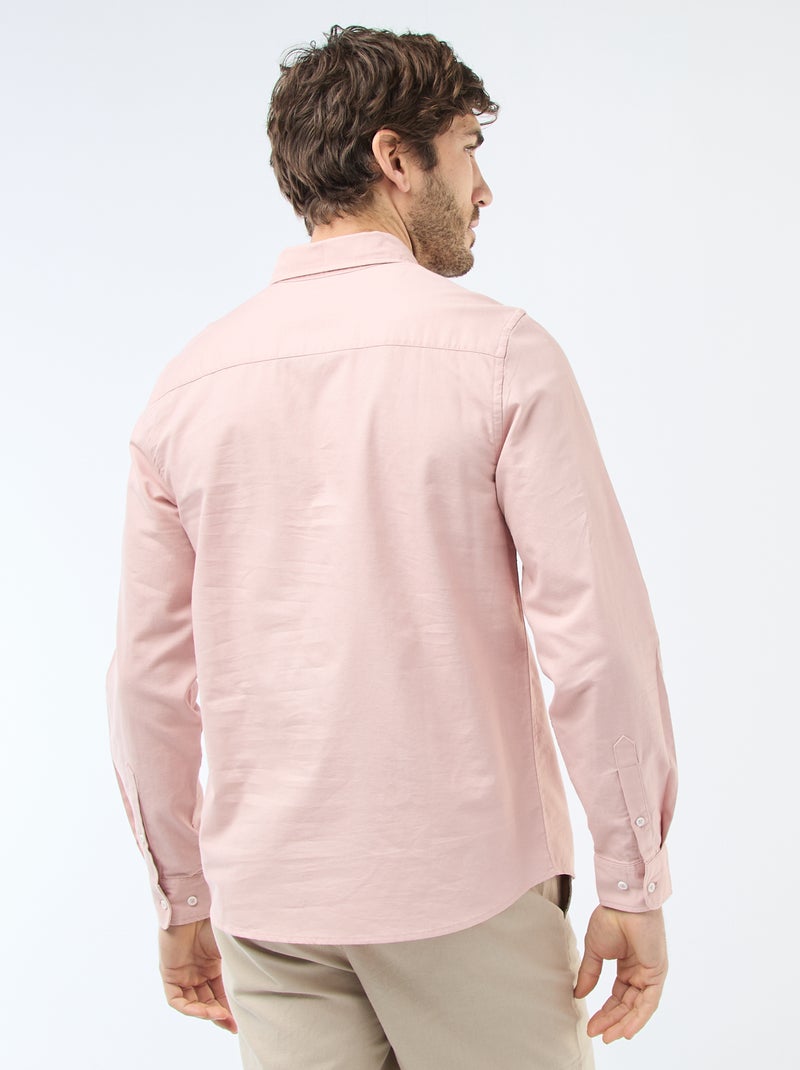 Chemise oxford regular fit Rose - Kiabi