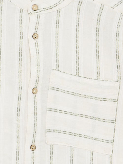 Chemise rayée à manches courtes - Kiabi Chemise rayée à manches courtes - Kiabi