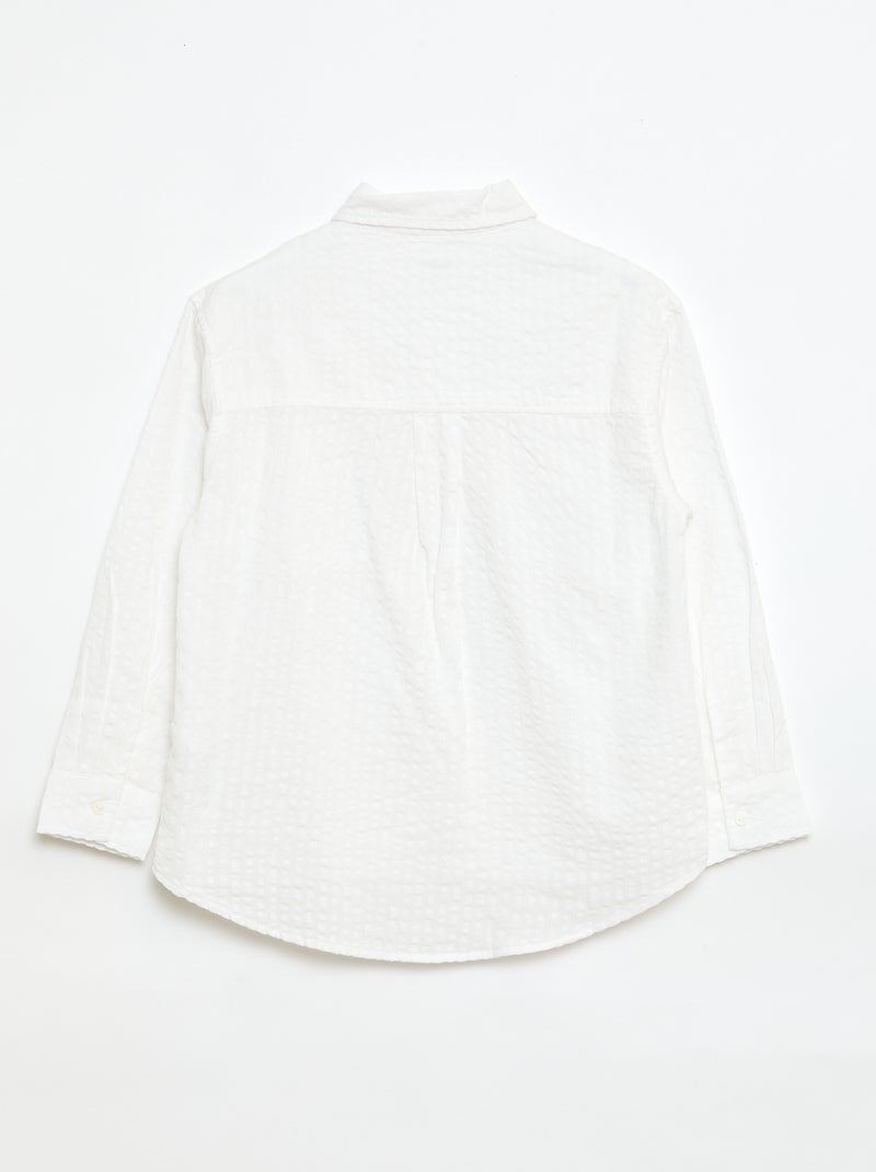 Chemise rayée Blanc - Kiabi