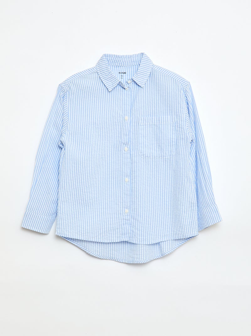 Chemise rayée Bleu - Kiabi