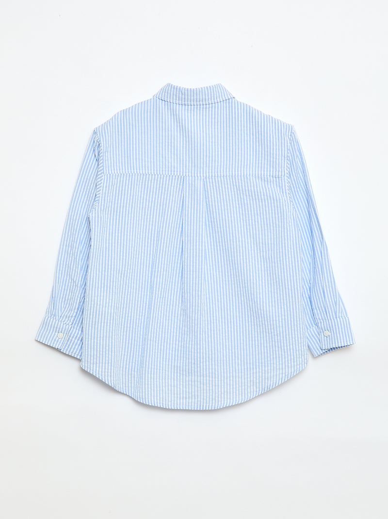 Chemise rayée Bleu - Kiabi
