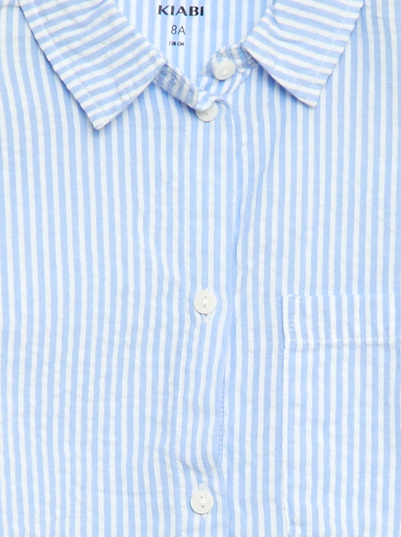 Chemise rayée Bleu - Kiabi