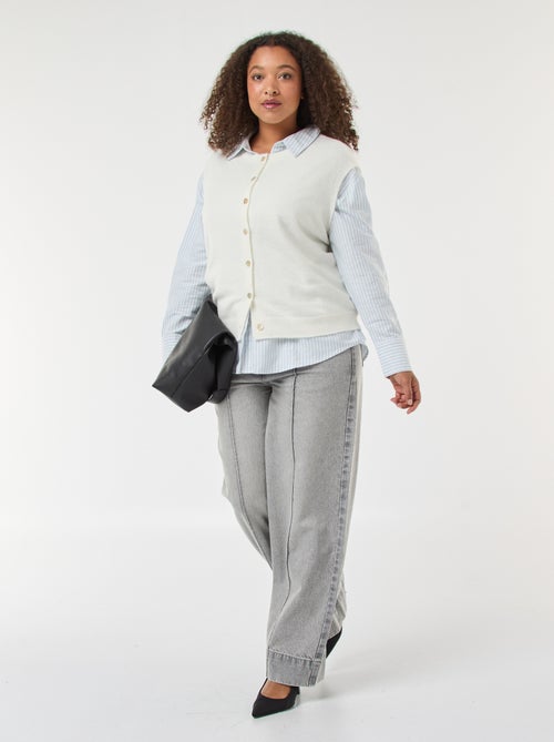 Chemise rayée en coton oxford - Kiabi