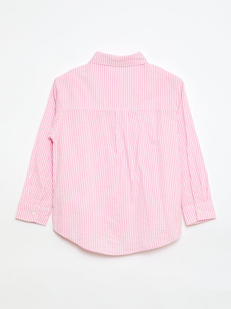Chemise rayée Rose - Kiabi