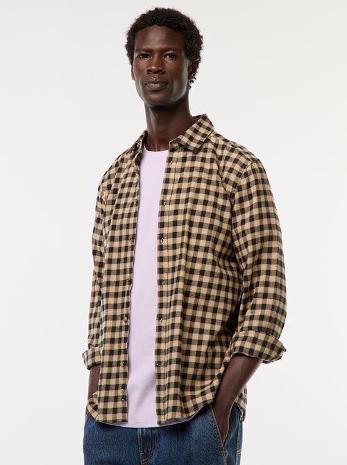 Chemise regular à carreaux - Kiabi