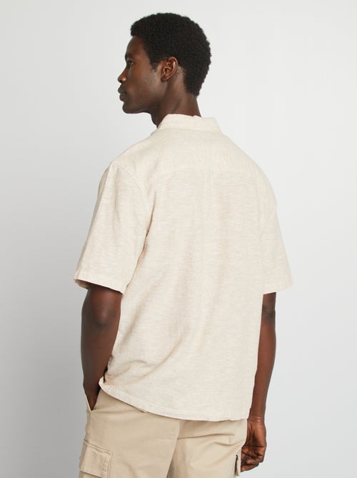 Chemise regular en lin mélangé - Kiabi