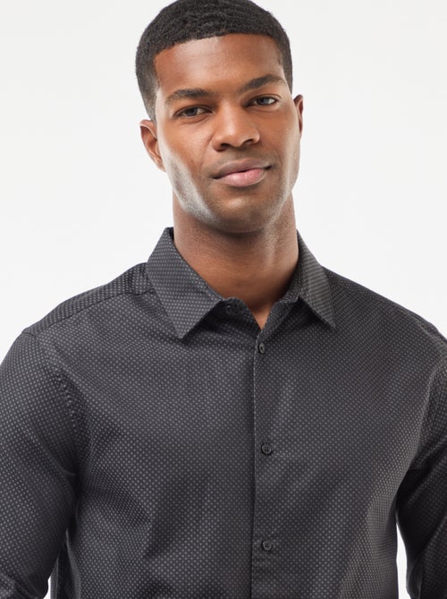 Chemise regular en tissage dobby coton - Kiabi