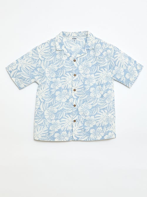 Chemise regular manches courtes en coton - Kiabi