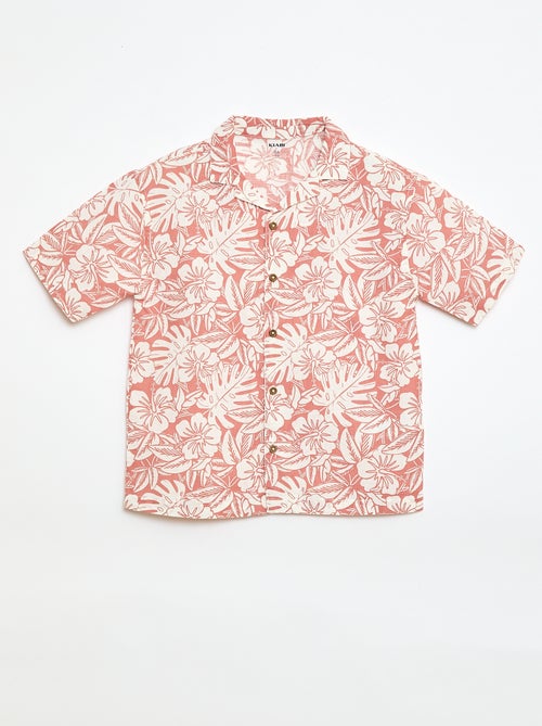 Chemise regular manches courtes en coton - Kiabi