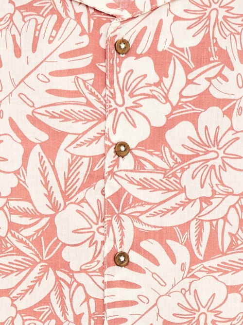 Chemise regular manches courtes en coton - Kiabi