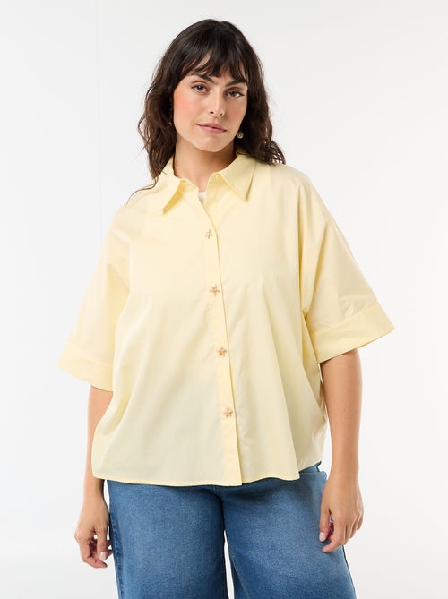 Chemise satinée avec boutons étoile de mer - Kiabi