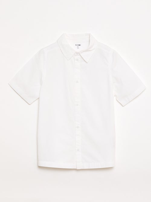 Chemise unie à manches courtes - Kiabi