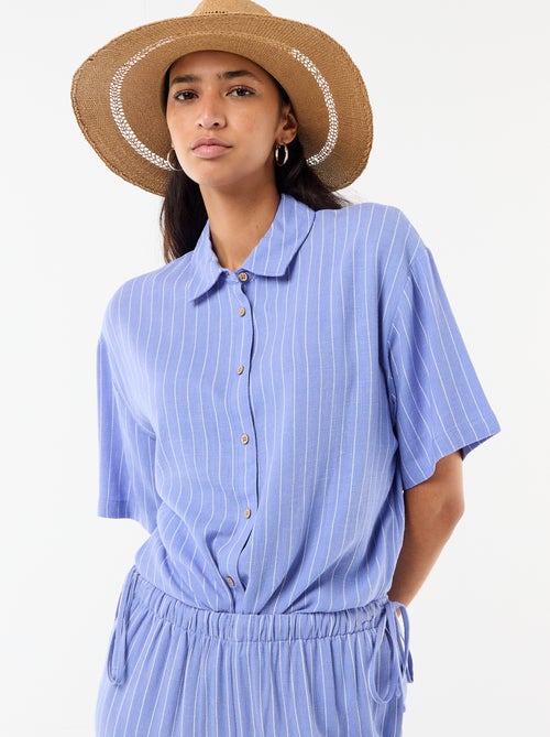 Chemise unie à manches courtes - Kiabi