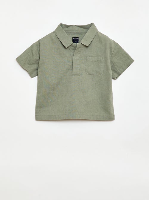 Chemise unie à manches courtes - Kiabi