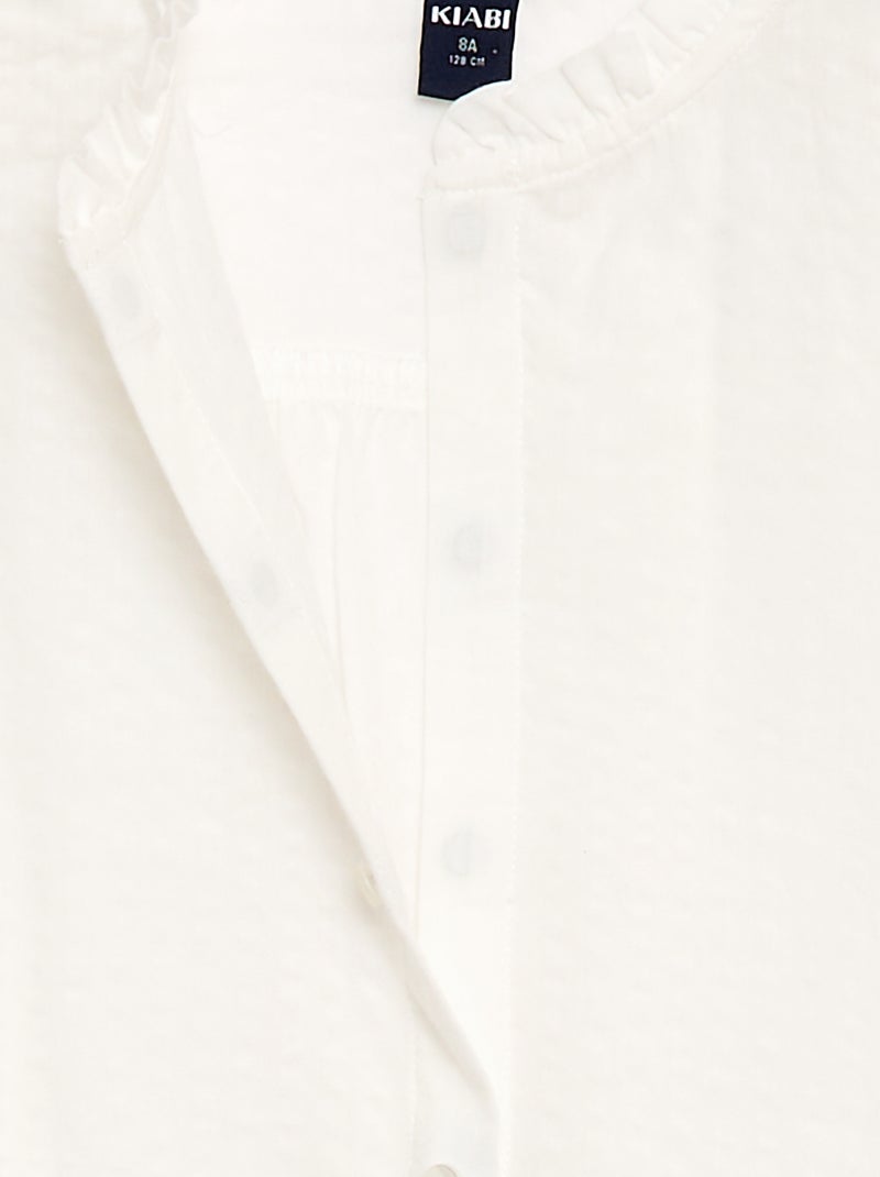 Chemisier - collection facile à enfiler Blanc - Kiabi