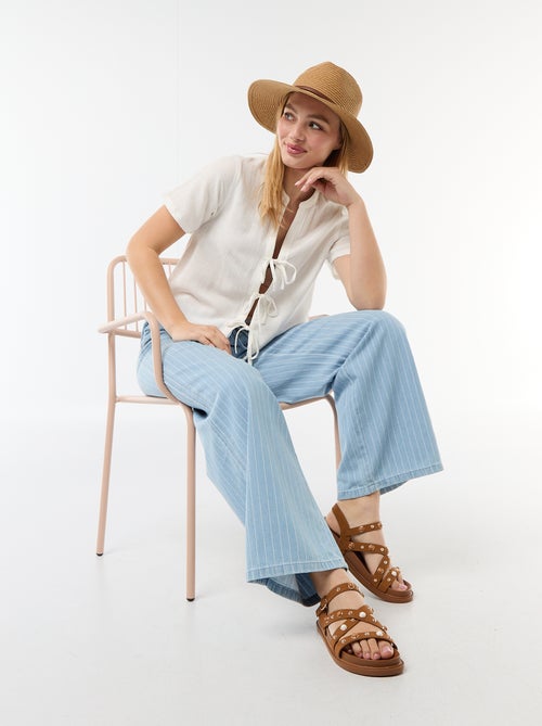 Chemisier avec nœuds - Kiabi