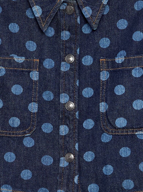 Chemisier en denim à pois - Kiabi