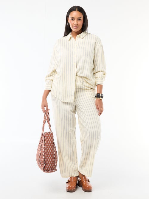 Chemisier fluide à manches longues - Kiabi