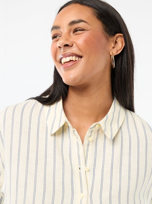 Chemisier fluide à manches longues - Kiabi