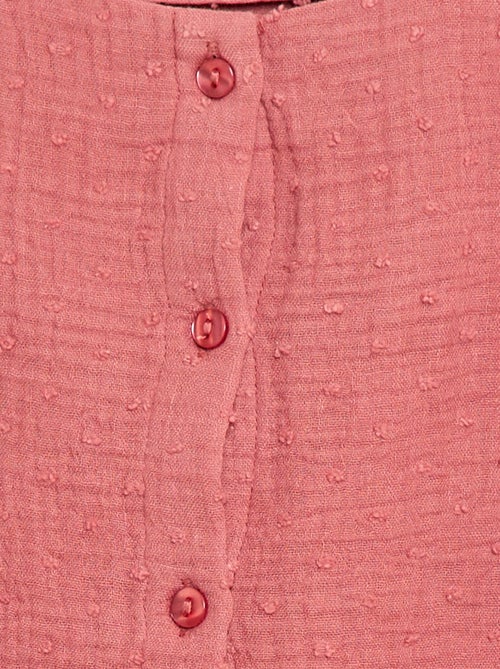 Chemisier sans manche en double gaze de coton - Kiabi