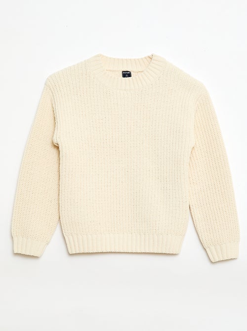 Chenille Knit Sweater - Kiabi Chenille Knit Sweater - Kiabi