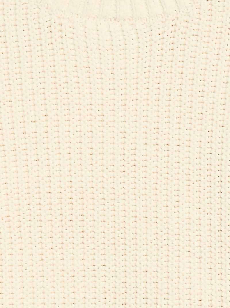 Chenille Knit Sweater White - Kiabi
