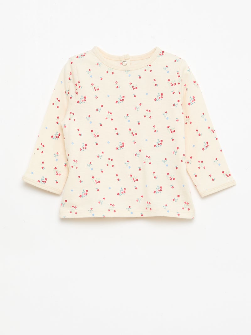 Chill Cotton Jersey Pajama Set White - Kiabi