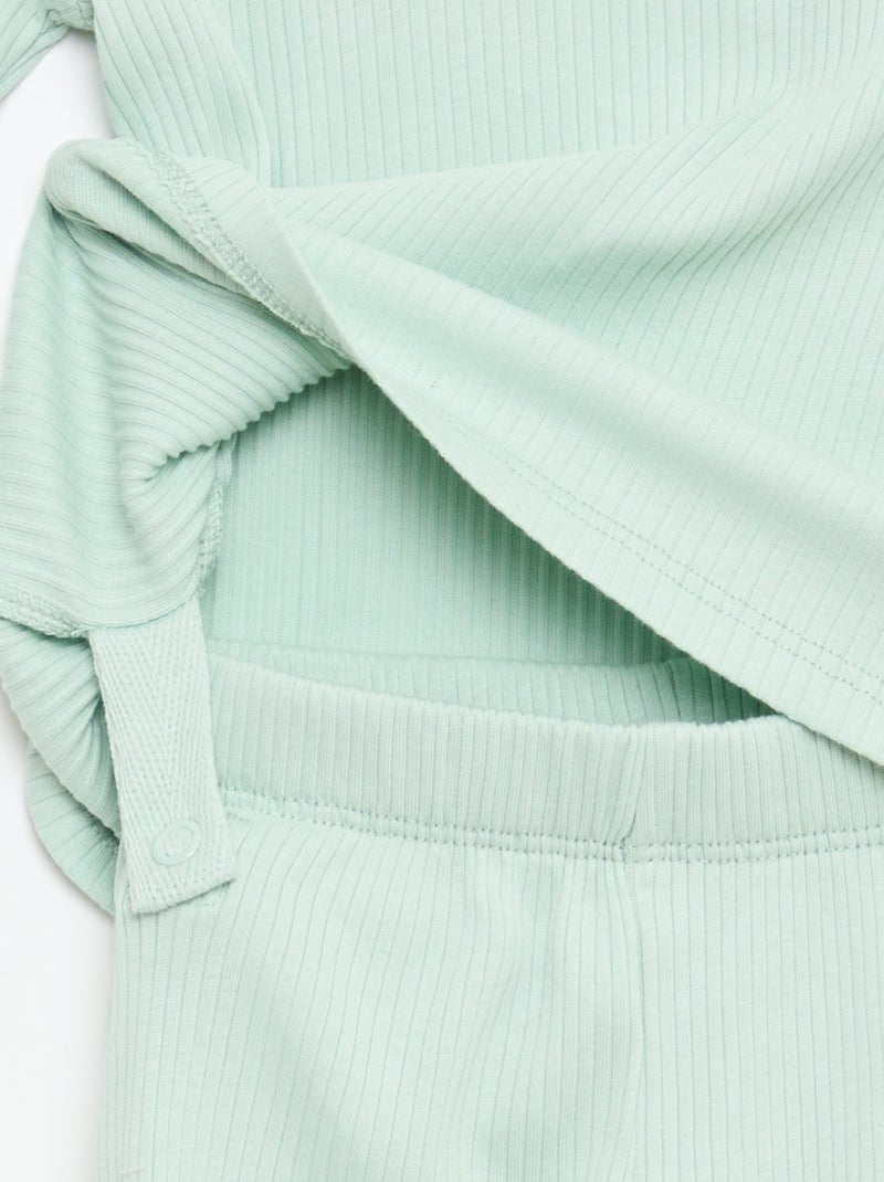 Chill-Pyjama-Set aus Baumwolljersey Blau - Kiabi