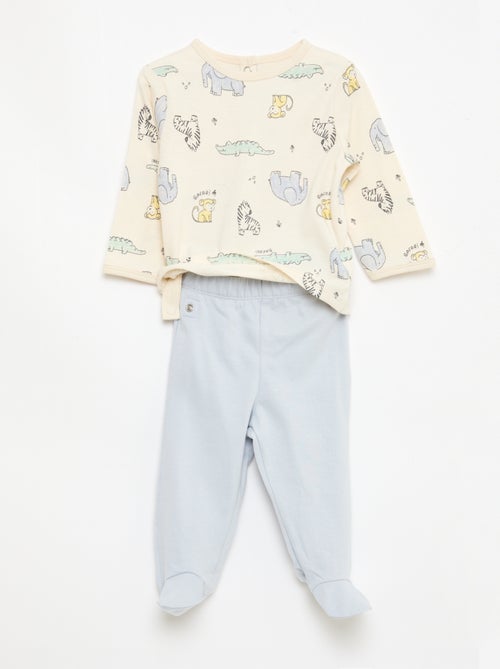 Chill-Pyjama-Set aus Baumwolljersey - Kiabi