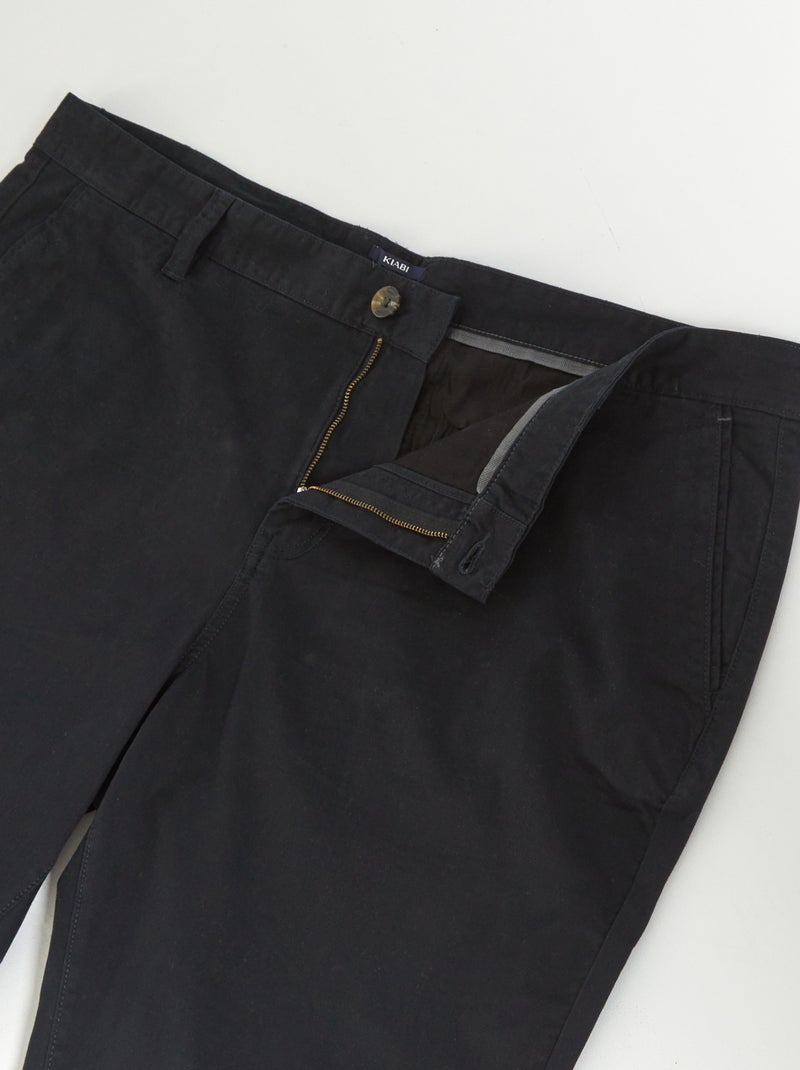Chino  à coupe droite - L32 Noir - Kiabi