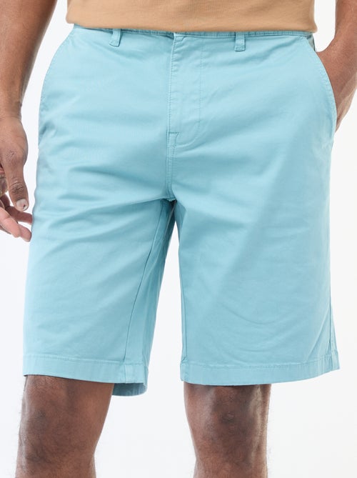 Chino-Bermuda aus einfarbigem Twill - Kiabi