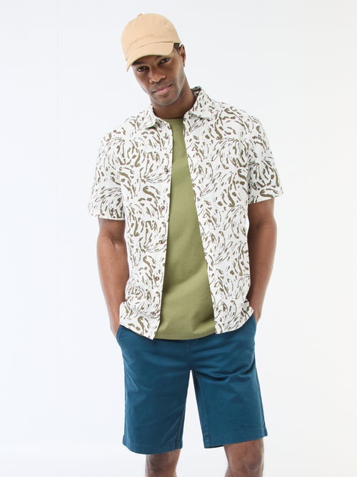 Chino-Bermuda aus einfarbigem Twill - Kiabi