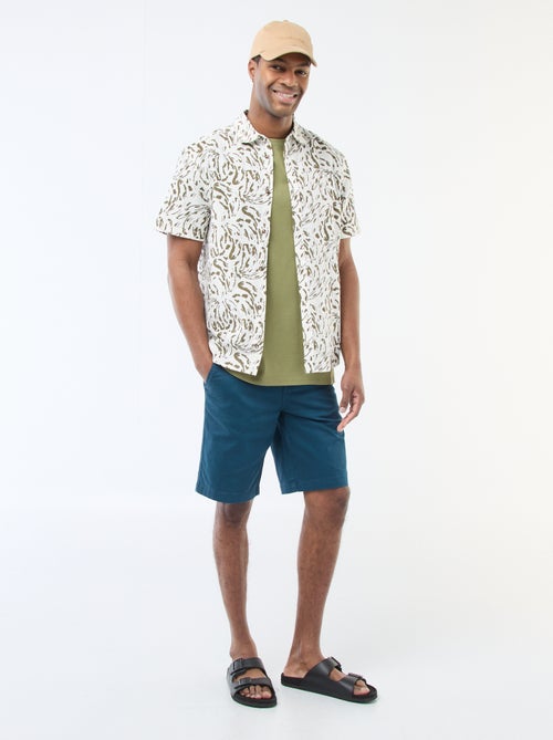 Chino-Bermuda aus einfarbigem Twill - Kiabi