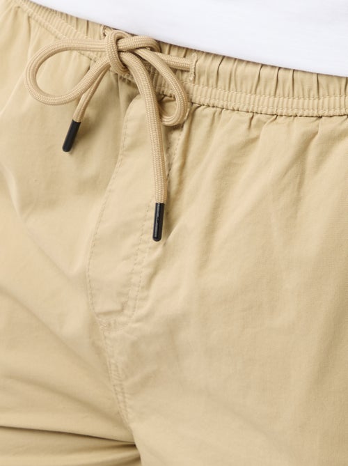 Chino-Bermuda aus Popeline mit Pattentaschen - Kiabi