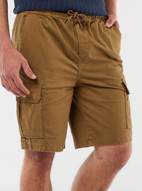 Chino-Bermuda aus Popeline mit Pattentaschen - Kiabi