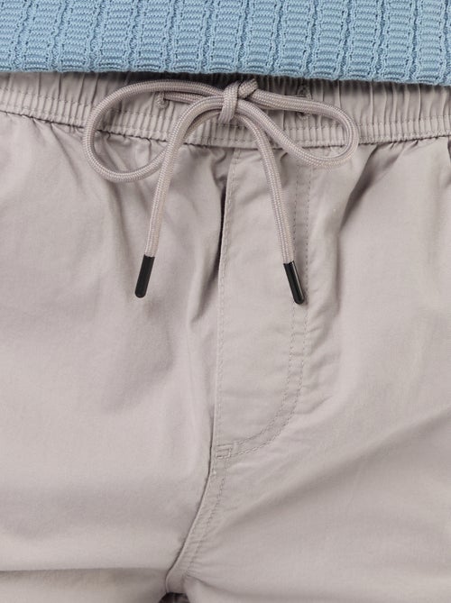 Chino-Bermuda aus Popeline mit Pattentaschen - Kiabi