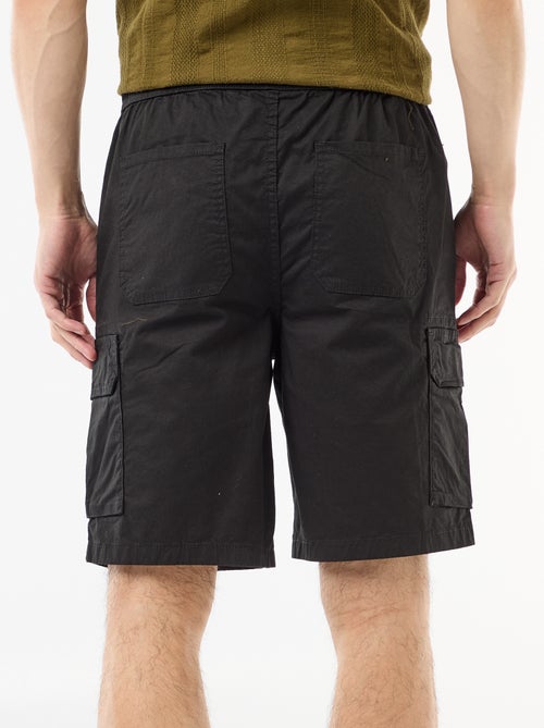 Chino-Bermuda aus Popeline mit Pattentaschen - Kiabi