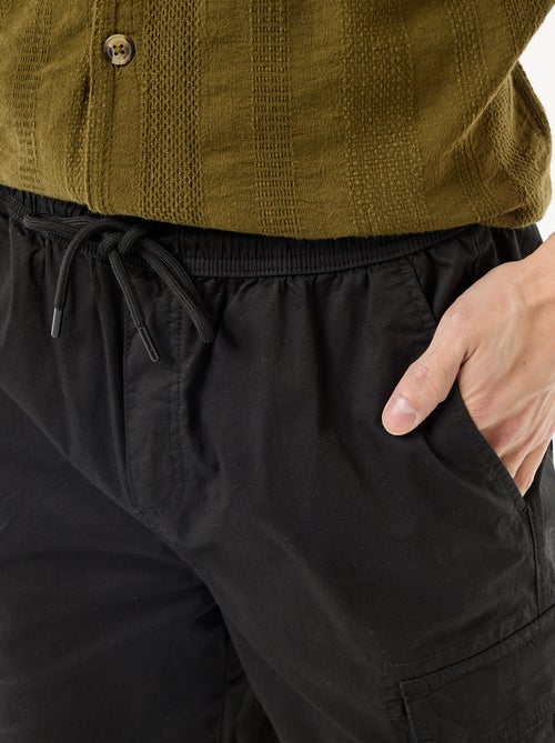 Chino-Bermuda aus Popeline mit Pattentaschen - Kiabi