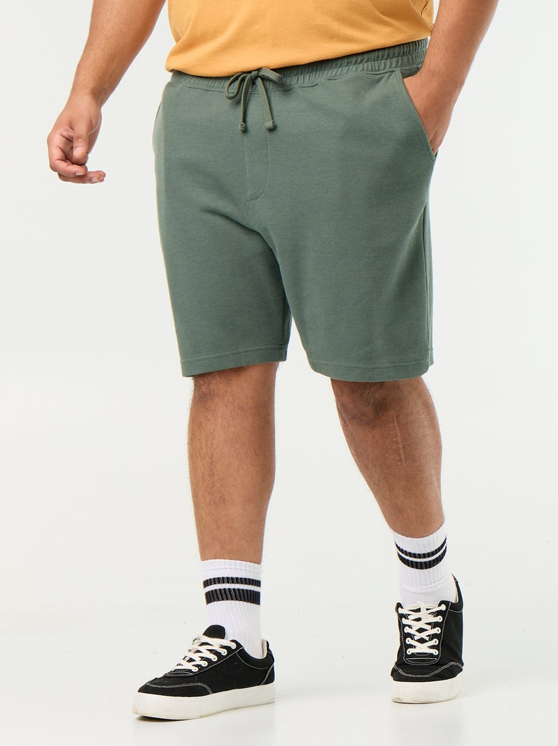 Chino-Bermudas mit elastischem Bund Vert - Kiabi